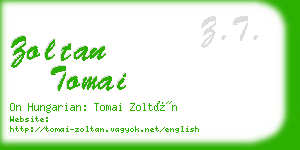 zoltan tomai business card